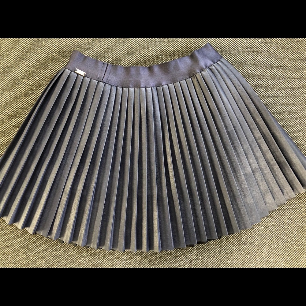 Mayoral Leather pleated skirt